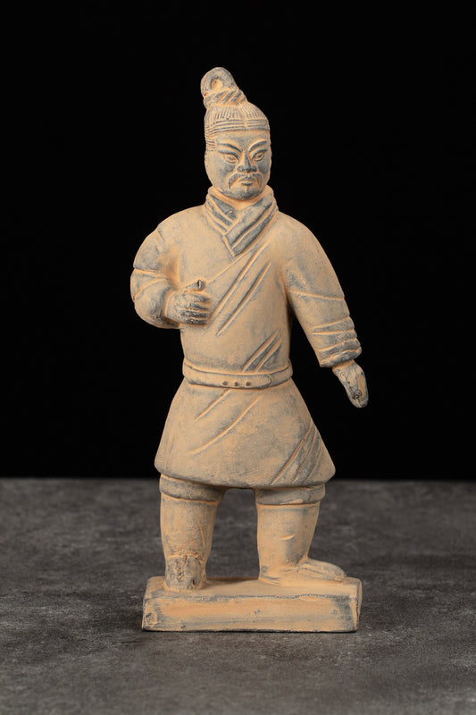 15CM Standing Archer - CLAYARMY-Dynamic front view of the 15CM Terracotta Army Standing Archer replica, showcasing lifelike pose and accurate modeling.