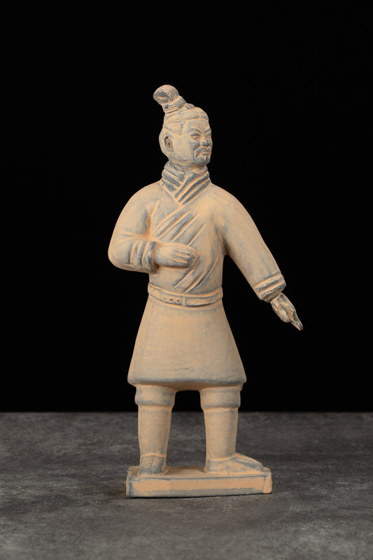 20CM Standing Archer - CLAYARMY-Detailed front view of the 20CM Terracotta Army Standing Archer, showcasing lifelike pose and accurate modeling.