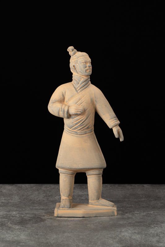 25CM Standing Archer - CLAYARMY-Detailed front view of the 25CM Terracotta Army Standing Archer, showcasing lifelike pose and accurate modeling.