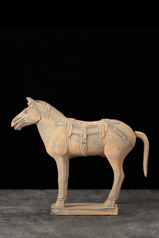 25CM Horse - CLAYARMY -Aerial view showcasing the overall charm and artistic details of our 25CM Clayarmy Terracotta Horse.