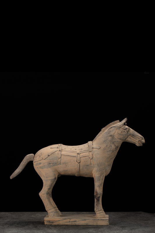 55CM Horse - CLAYARMY -Aerial shot showcasing the overall grace and artistic intricacies of our 55CM Clayarmy Terracotta Horse.